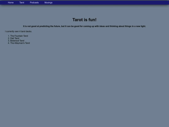 tarot screenshot