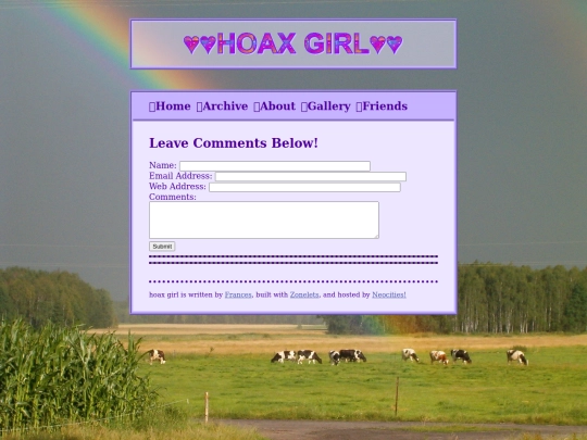 Guestbook screenshot