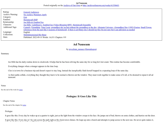 fics/others/Ad Nauseam screenshot