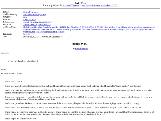 fics/others/Daniel Was screenshot