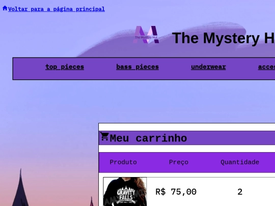 carrinho screenshot