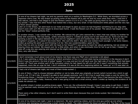 Dream-Journal/2025/June screenshot