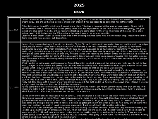 Dream-Journal/2025/March screenshot