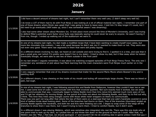 Dream-Journal/2026/January screenshot
