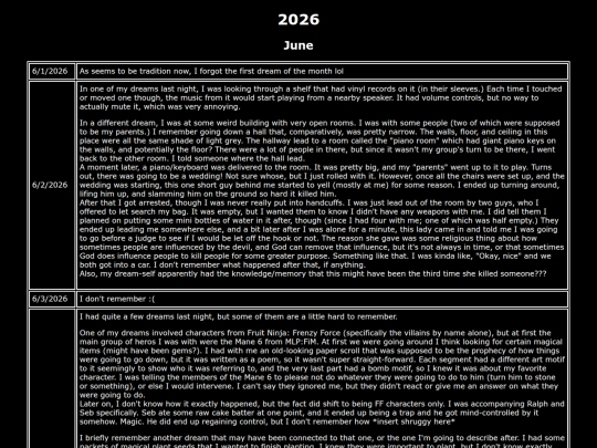 Dream-Journal/2026/June screenshot