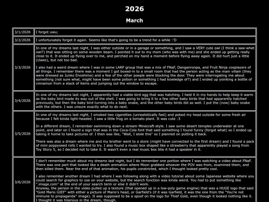 Dream-Journal/2026/March screenshot
