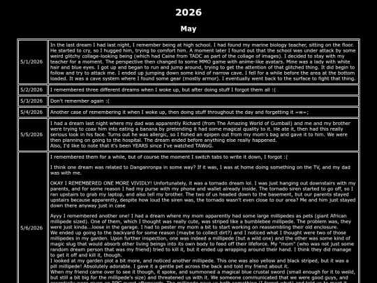 Dream-Journal/2026/May screenshot