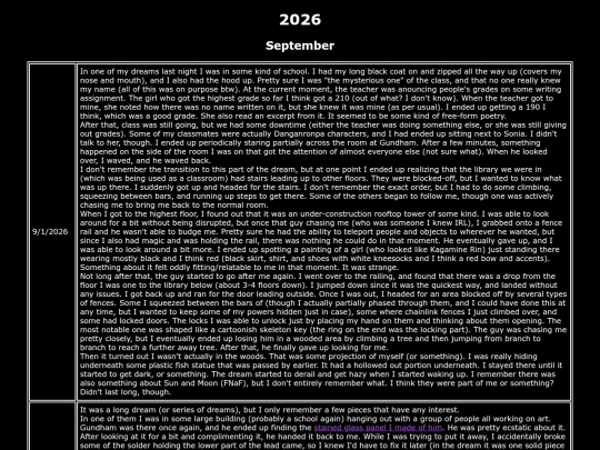 Dream-Journal/2026/September screenshot