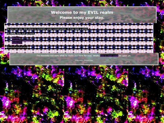 EVIL/welcome screenshot