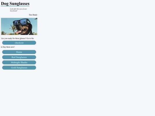 Shadyshop/pages/dogsunglasses screenshot