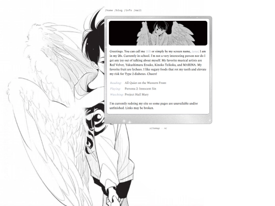 info screenshot