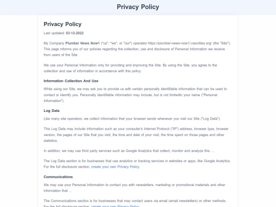 privacy-policy screenshot