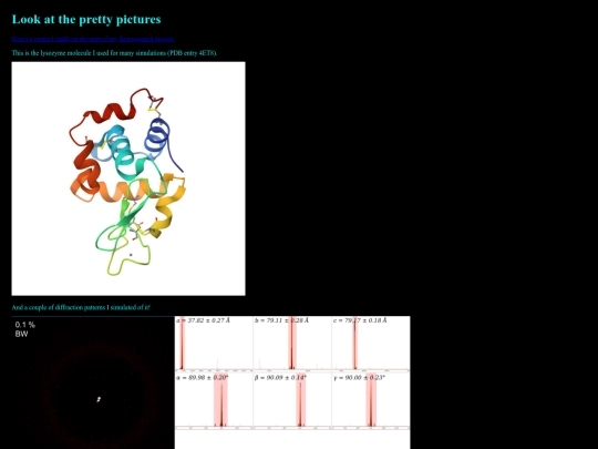 pages/crystallography screenshot