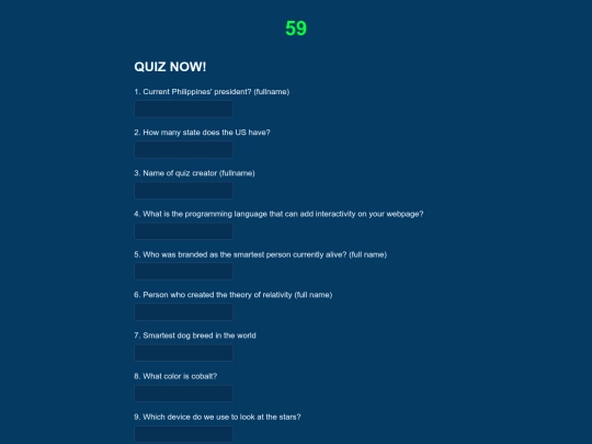quiz-app screenshot
