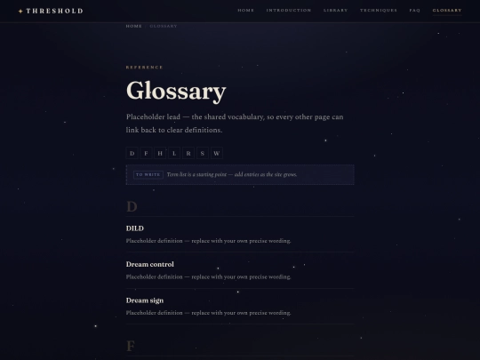 glossary screenshot