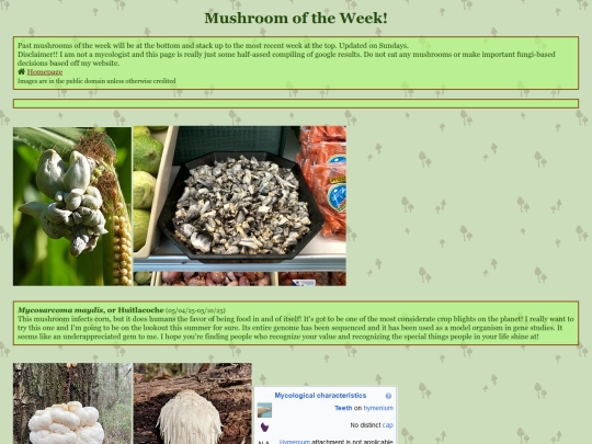 weeklymushroom screenshot