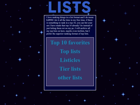 lists screenshot