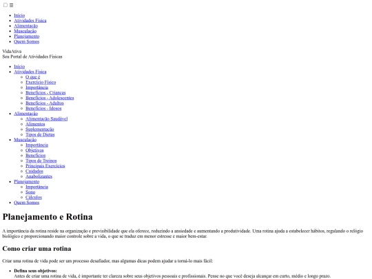 projeto/rotina screenshot