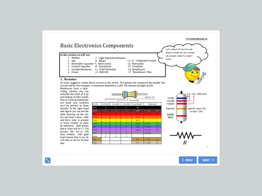 BasicElectronicsComponents screenshot