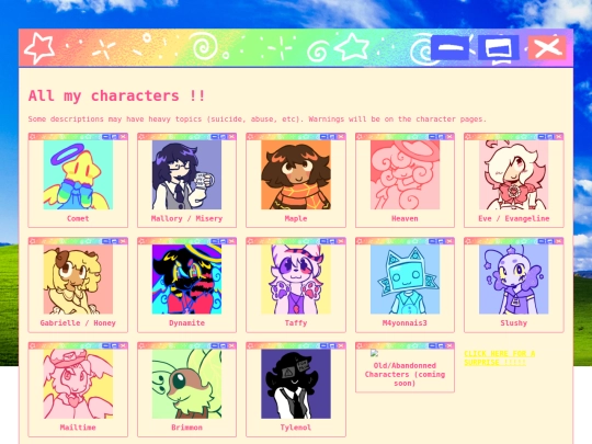 characterlist screenshot