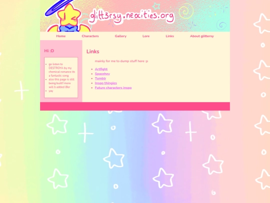 links screenshot