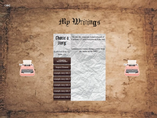 hobbies/ecriture screenshot