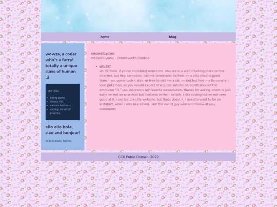 blog screenshot