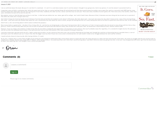 bookreviews/itgoessofast screenshot