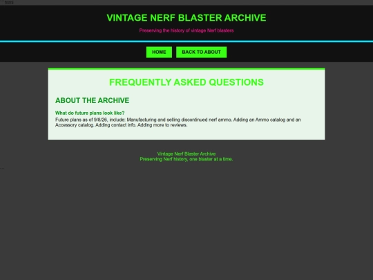 Extra/FAQ screenshot