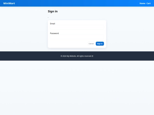 login screenshot