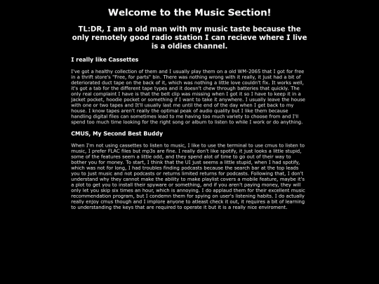 Music screenshot