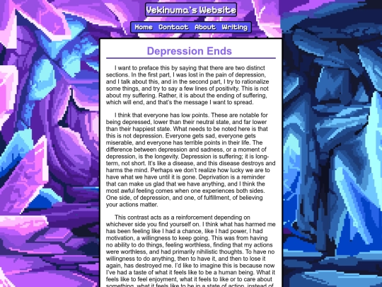 writing/depression screenshot