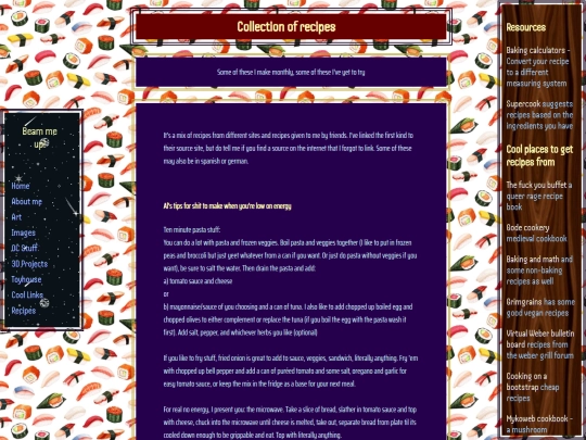 recipes screenshot