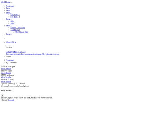 ULB home screenshot