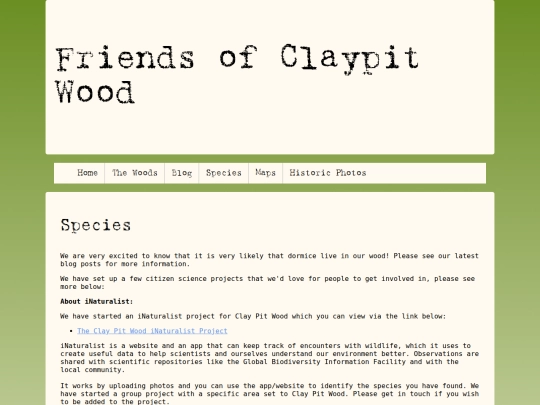 Species screenshot