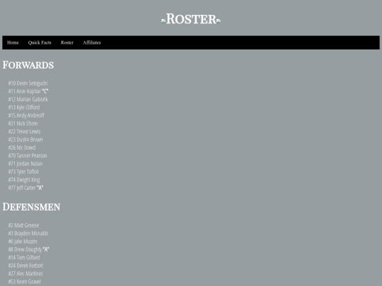 roster screenshot