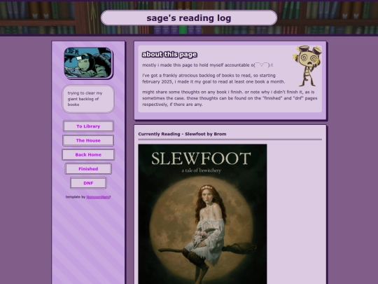 The House/Library/readinglog screenshot