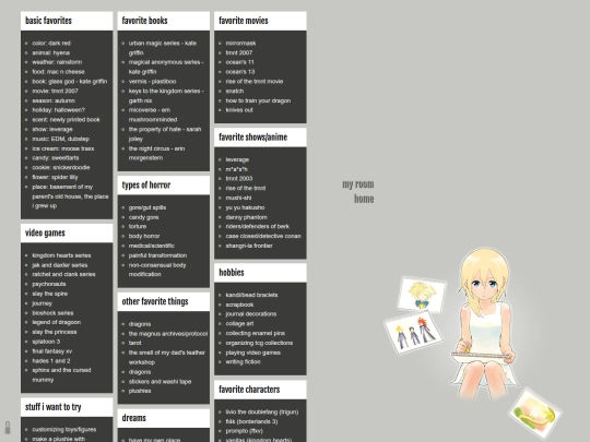 The House/My Room/lists screenshot
