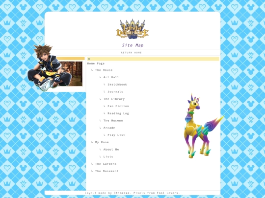 The House/sitemap screenshot