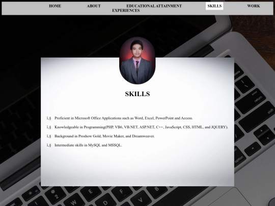 Skills screenshot