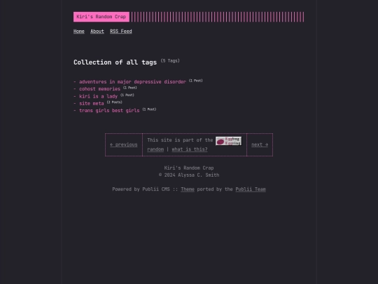 blog/tags screenshot