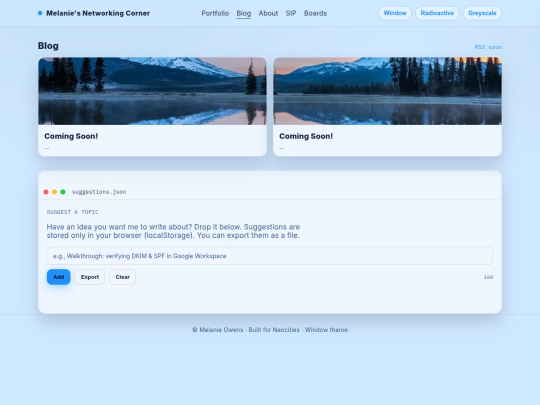 blog screenshot
