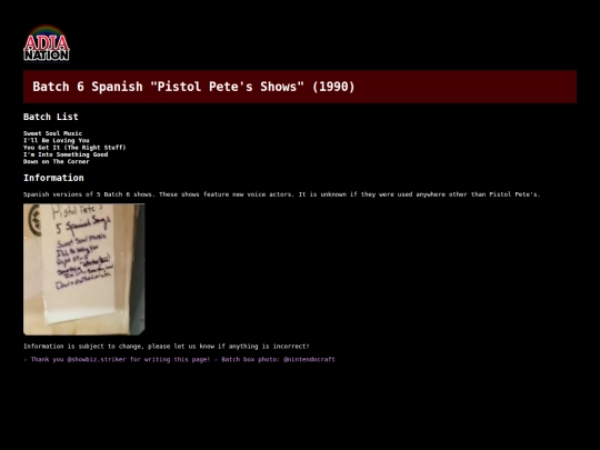 showtapes/batch6spanish screenshot