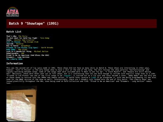 showtapes/batch9 screenshot