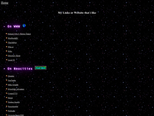 links screenshot
