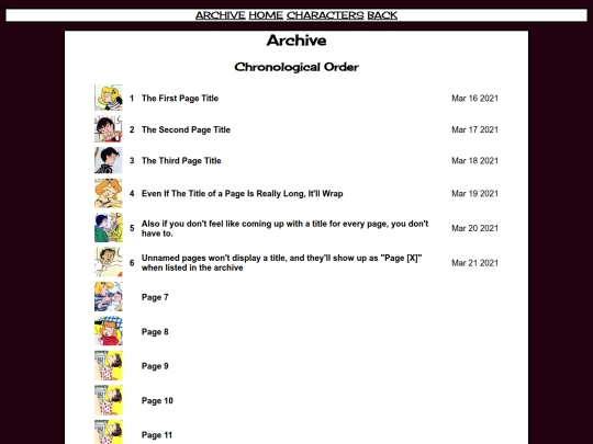 COMICS/archive screenshot