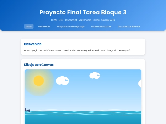 Página Tarea screenshot