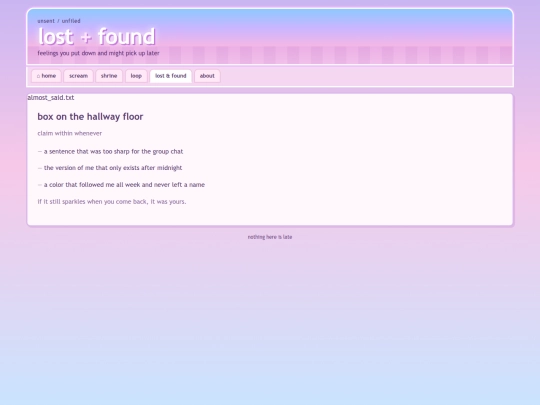 lost screenshot