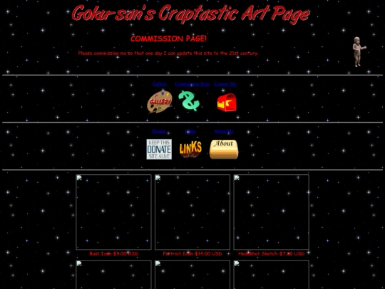 commissionpage screenshot