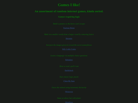 games screenshot